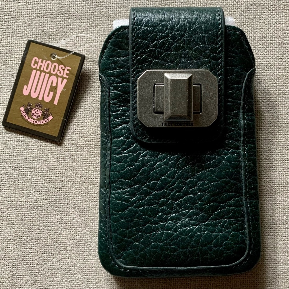 NWT Juicy Couture Gemlock Leather Phone Case